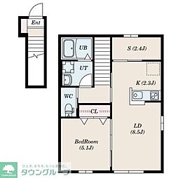 La Plumeria 2階1SLDKの間取り