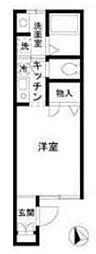 アルスS 1階1Kの間取り