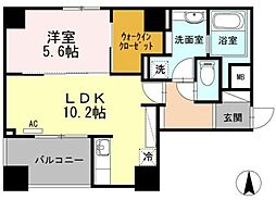 GrandiinoWaseda 1LDKの間取図画像