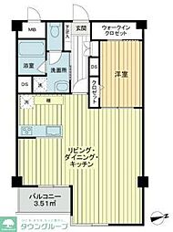 荻窪豊栄ステーションプラザ 1LDKの間取図画像