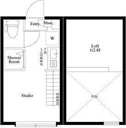 ハーモニーテラス上高井戸4 ワンルームの間取図画像