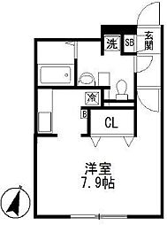 LASTAGEEASTNAKANO 1Kの間取図画像