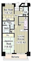 アミ浜田山 2LDKの間取図画像