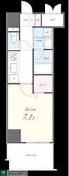 FortunaHigashinakano 1Kの間取図画像
