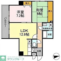 フリーダム光が丘3 2LDKの間取図画像
