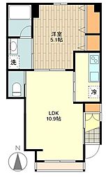 セレッソM 1LDKの間取図画像