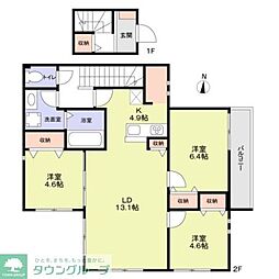 プレステージヴィラ 3LDKの間取図画像