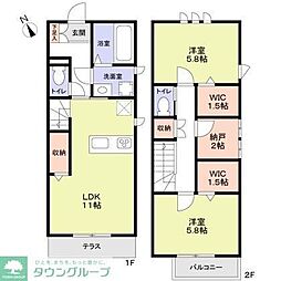 ルーエ小金井 2SLDKの間取図画像