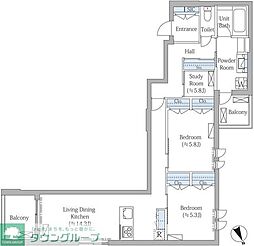 サクラガーデン武蔵小金井 2LDKの間取図画像