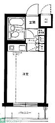 センチュリー西久保 ワンルームの間取図画像