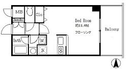 サンクレール高井戸 ワンルームの間取図画像