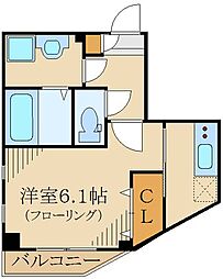 モン・シャトー高井戸弐番館 1Kの間取図画像