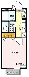 ベラヴィスタ 1Kの間取図画像