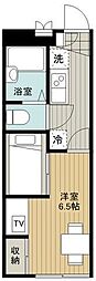 レオパレスプリマヴェーラ 1階1Kの間取り