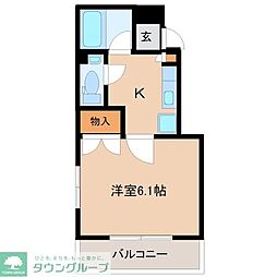 エルドヌール 3階1Kの間取り