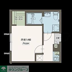 Agrande　Hitotsubashi-gakuen 3階1Kの間取り