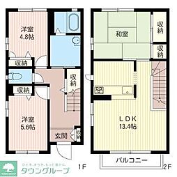 ディアコート武蔵台 1階3LDKの間取り
