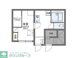 レオパレスメロディーベルIII 1階1Kの間取り