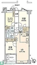 ソフィア立川昭和記念公園 7階2SLDKの間取り