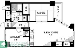 日神パレス立川第2 2階2LDKの間取り