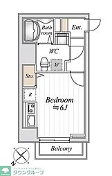 Ｎ−Ｓｔａｇｅ豊田 8階ワンルームの間取り