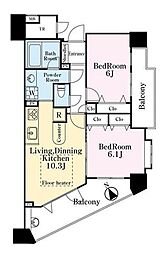 間取図画像 2LDK