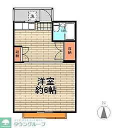 片町ハイツ 1Kの間取図画像