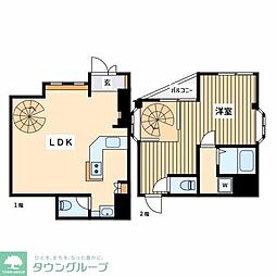 サグレス 1LDKの間取図画像