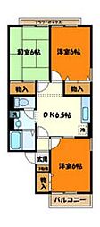 カーザエステレーラ 3DKの間取図画像