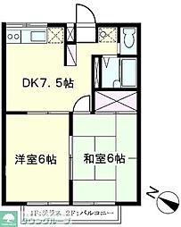 エステートピア2モリタ 2DKの間取図画像