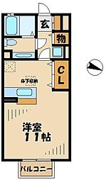 エトワール ワンルームの間取図画像