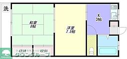 コーポ聖 2Kの間取図画像