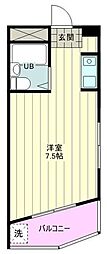 ドウェル砂川 ワンルームの間取図画像