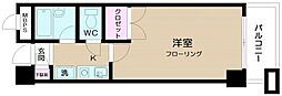 日神パレステージ玉川上水 1Kの間取図画像