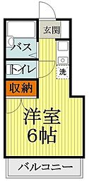 ハイツ泉 ワンルームの間取図画像