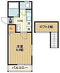 エクセレンス立川 1Kの間取図画像