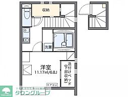 レオネクストこぶし 1Kの間取図画像