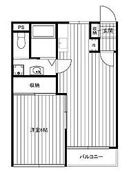 パークヒルズ美堀 1LDKの間取図画像