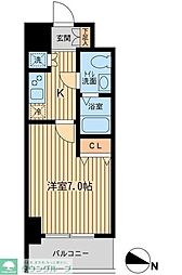 KDXレジデンス立川 1Kの間取図画像