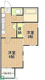 ミーティア 2Kの間取図画像
