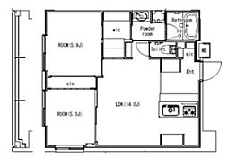 つくばエクスプレス 三郷中央駅 徒歩2分の賃貸マンション 8階2LDKの間取り
