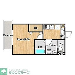 東武野田線 岩槻駅 徒歩12分の賃貸アパート 1階1Kの間取り
