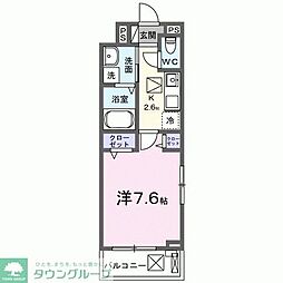 つくばエクスプレス 八潮駅 徒歩14分の賃貸アパート 1階1Kの間取り