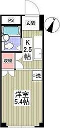 東武伊勢崎線 獨協大学前駅 徒歩27分の賃貸マンション 1階ワンルームの間取り