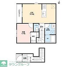 吉川市大字保アパート 1LDKの間取図画像