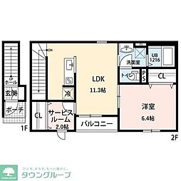 グランスリジエ 1SLDKの間取図画像