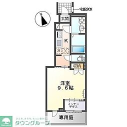 川口市大字安行領根岸 アパート新築工事 1Kの間取図画像