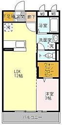 シーガル 1LDKの間取図画像