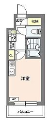 アンセラジオ新越谷 ワンルームの間取図画像