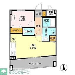アレグリア柏屋 1LDKの間取図画像